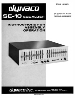 Dynaco SE-10 - Service Manual
